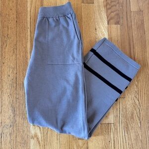 Cozy Knit Wide Leg Pants Taupe/Black Women’s XS